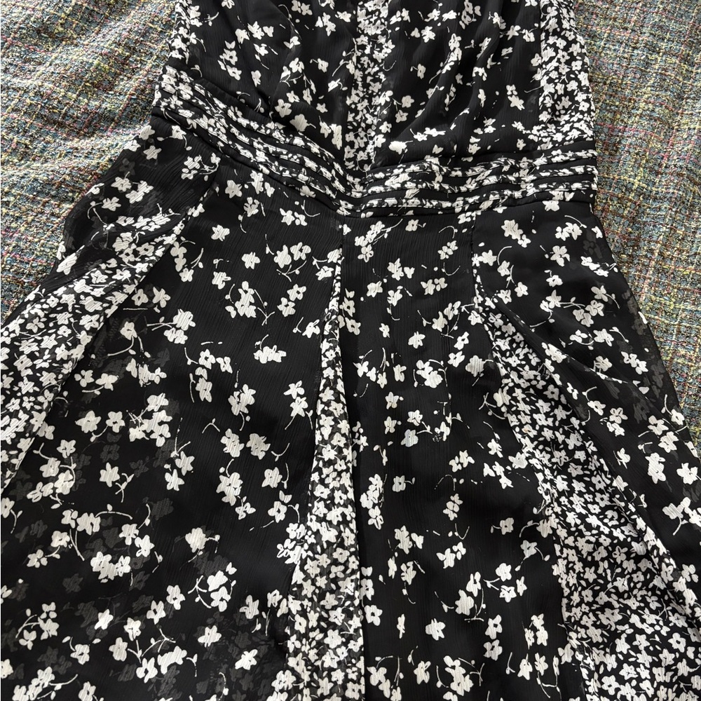 Simply Vera Vera Wang Black & White Floral Midi Dress